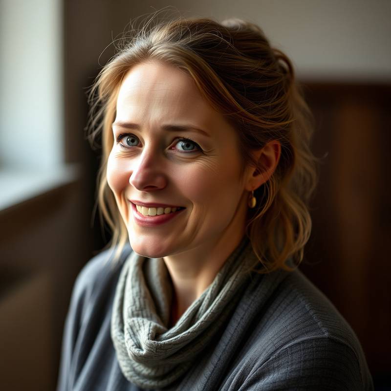 Portretfoto van Esmee van Veen, een docente toneelspelen en beweging.