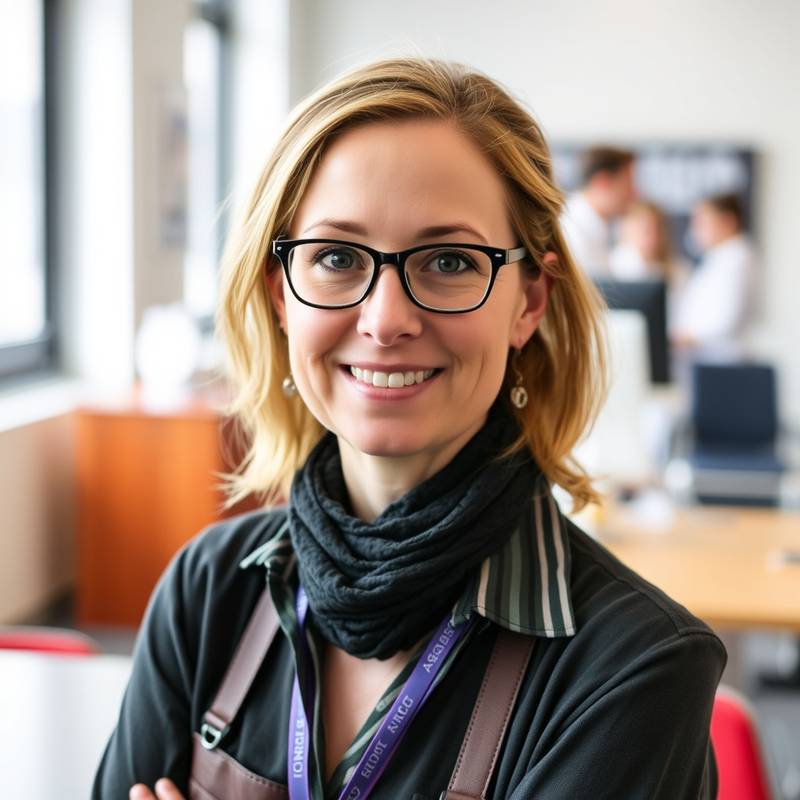 Portretfoto van Linda de Boer, medewerker administratie bij Acteeracademie Amsterdam.